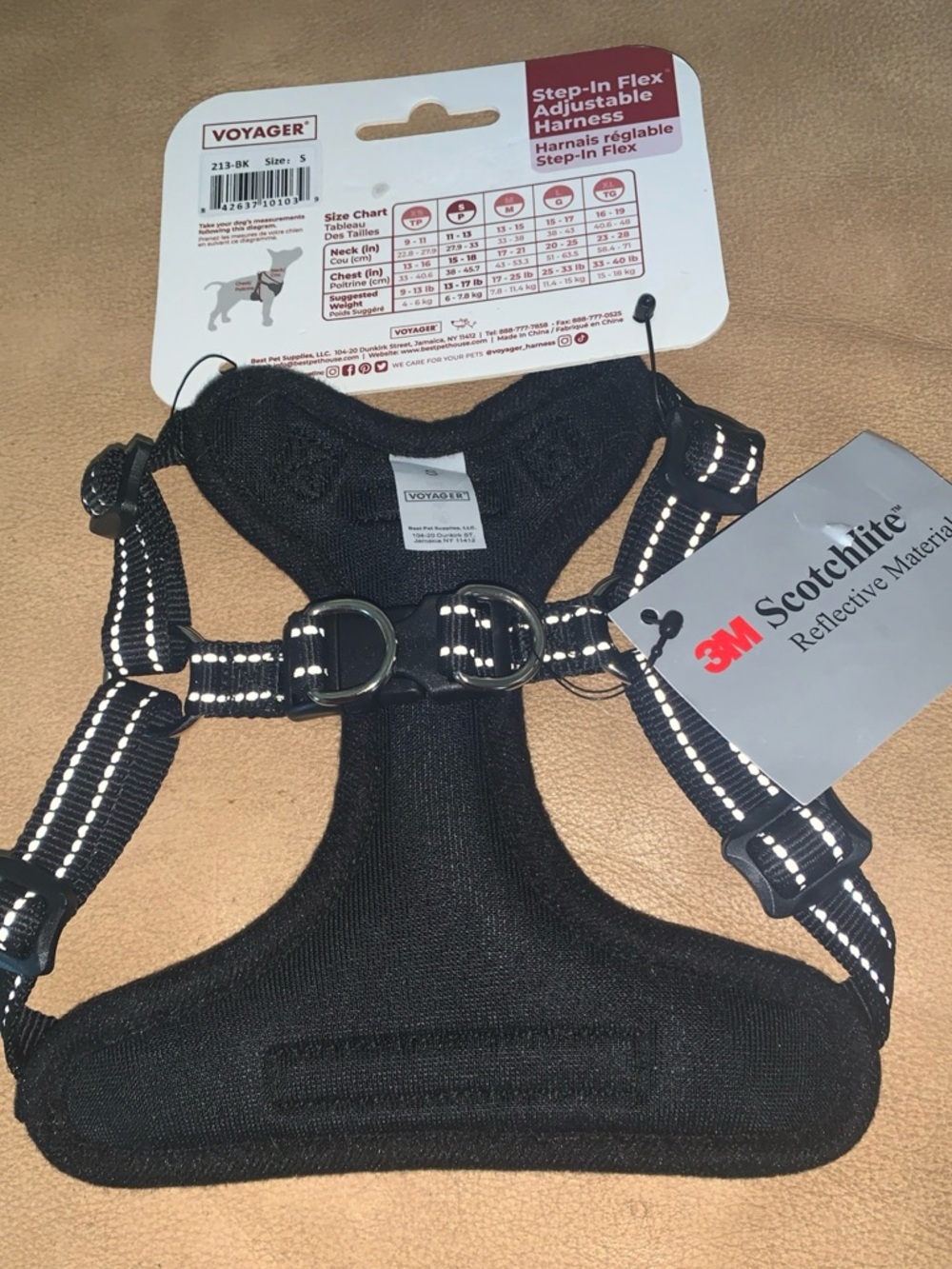 🪢 Voyager Black Fully Adjustable Step-in Mesh Dog Harness NWT S - Picture 2 of 6